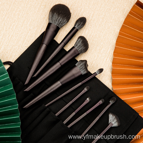 wholesale price wooden handle cosmetic makeup brush set